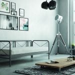 Διθέσιος μεταλλικός καναπές κρεβάτι Charlie 80x130