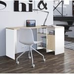 Γωνιακό γραφείο Leicester White 136x88x76