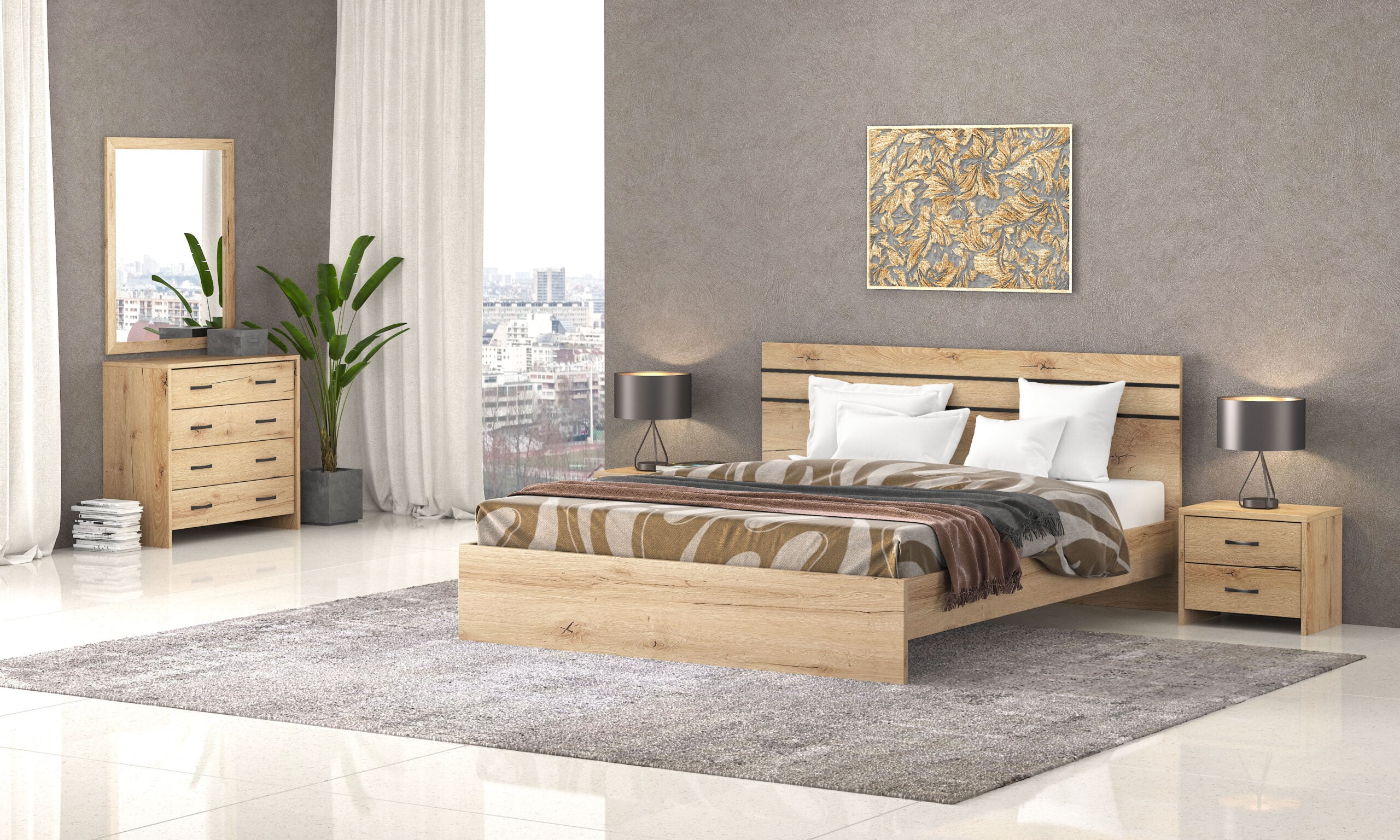 bed_No1_meli_black_metal Σετ κρεβατοκάμαρας Yvonne - Image 1