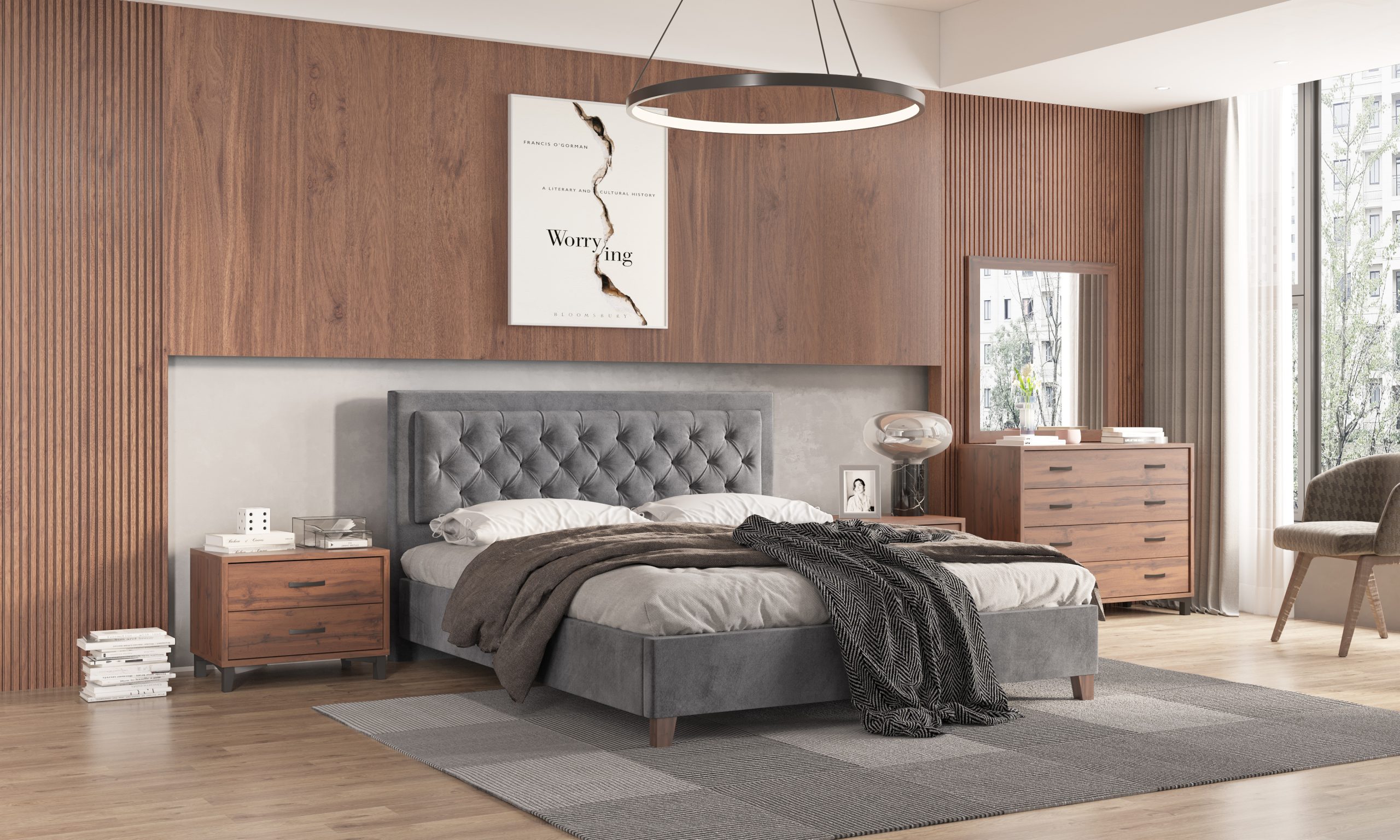 bed_106_karidi_00000 Ντυμένο κρεβάτι Margarita με αποθηκευτικό χώρο - Image 1