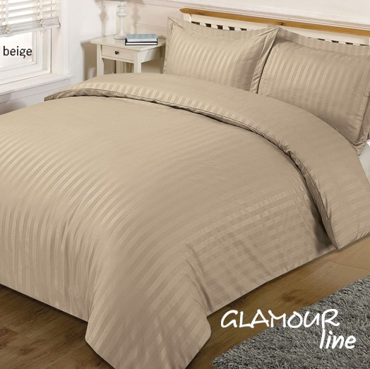 sentoni-glamour-beıge Σετ μονό σεντόνι Glamour 170x280 με μία μαξιλαροθήκη 52x72 - Image 1