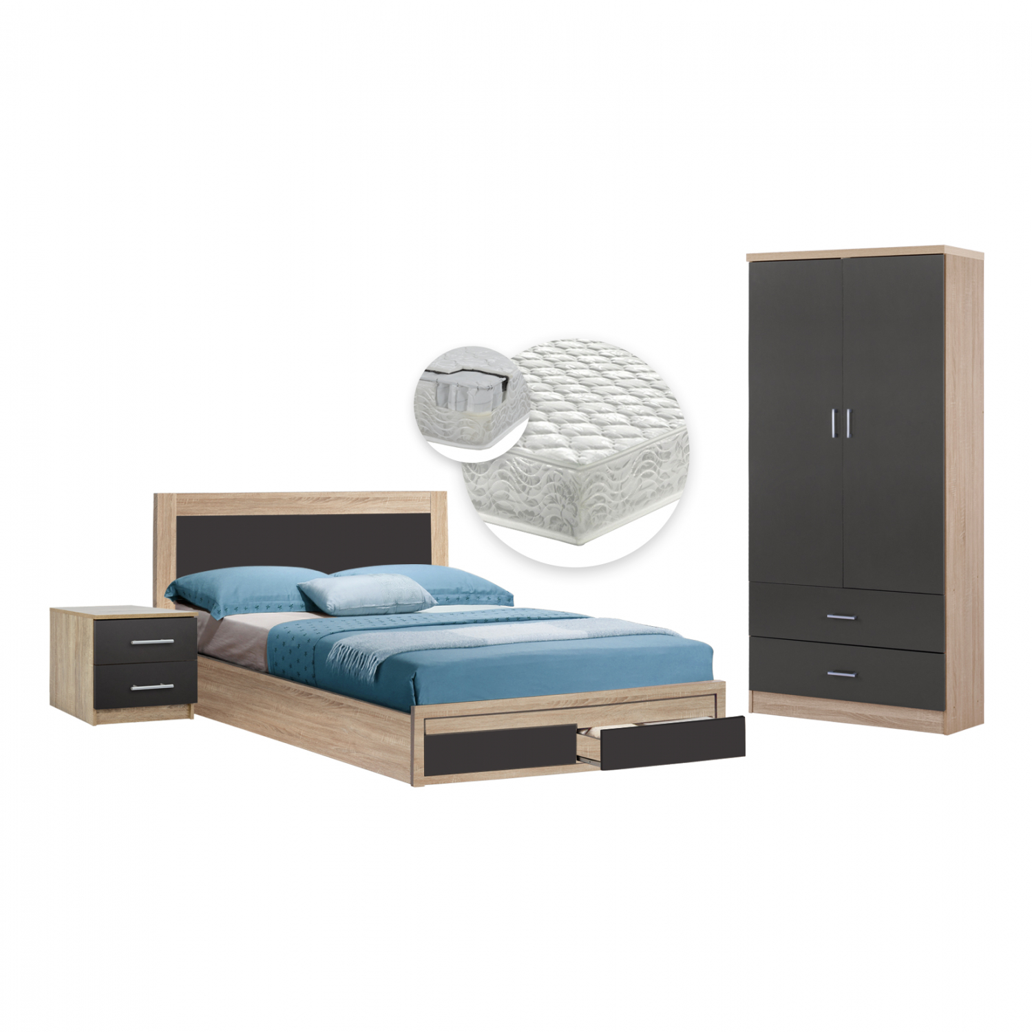 foititiko-set-ypnodomatioy-4-temachion-h ΦΟΙΤΗΤΙΚΟ ΣΕΤ ΥΠΝΟΔΩΜΑΤΙΟΥ 4 ΤΕΜΑΧΙΩΝ HM11319 - Image 1