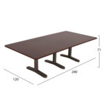 ΓΡΑΦΕΙΟ ΣΥΝΕΔΡΙΑΣΕΩΝ WALVIA ΕΠΑΓΓΕΛΜΑΤΙΚΟ WENGE HM2047.12 240X120X75Υ εκ. - Image 2