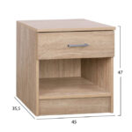 ΚΟΜΟΔΙΝΟ ΜΕ 1 ΣΥΡΤΑΡΙ LANEY SONAMA 45x35,5x47Υ εκ. HM2345.01 - Image 2