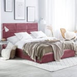 ΚΡΕΒΑΤΙ BRILEY HM583.02 ΒΕΛΟΥΔΟ ΣΑΠΙΟ ΜΗΛΟ ΜΕ ΑΠΟΘΗΚΕΥΤΙΚΟ ΧΩΡΟ 160x200 εκ. - Image 2