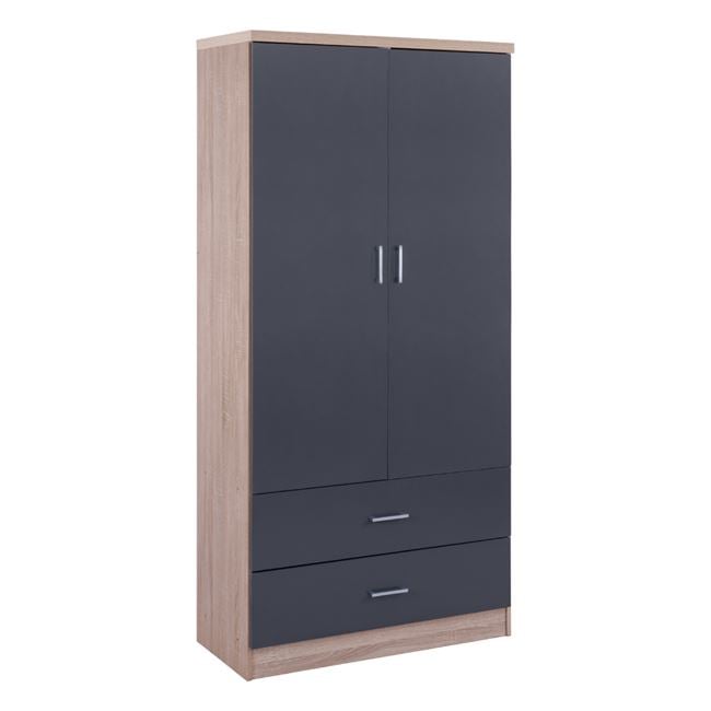 ntoylapa-2fylli-me-2-syrtaria-hm33804-so ΝΤΟΥΛΑΠΑ 2ΦΥΛΛΗ ME 2 ΣΥΡΤΑΡΙΑ REINA HM338.04 SONAMA-ΓΚΡΙ 80Χ42Χ180Υ εκ. - Image 1