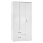 ΝΤΟΥΛΑΠΑ 3ΦΥΛΛΗ ME 2 ΣΥΡΤΑΡΙΑ CAESAR HM340.05 ΛΕΥΚΗ 89x42,5x181 εκ.
