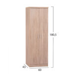 ΠΑΠΟΥΤΣΟΘΗΚΗ ΞΥΛΙΝΗ DAYANNA ΜΕ 6 ΡΑΦΙΑ 60X43X180.5εκ. SONAMA HM2379.02 - Image 2