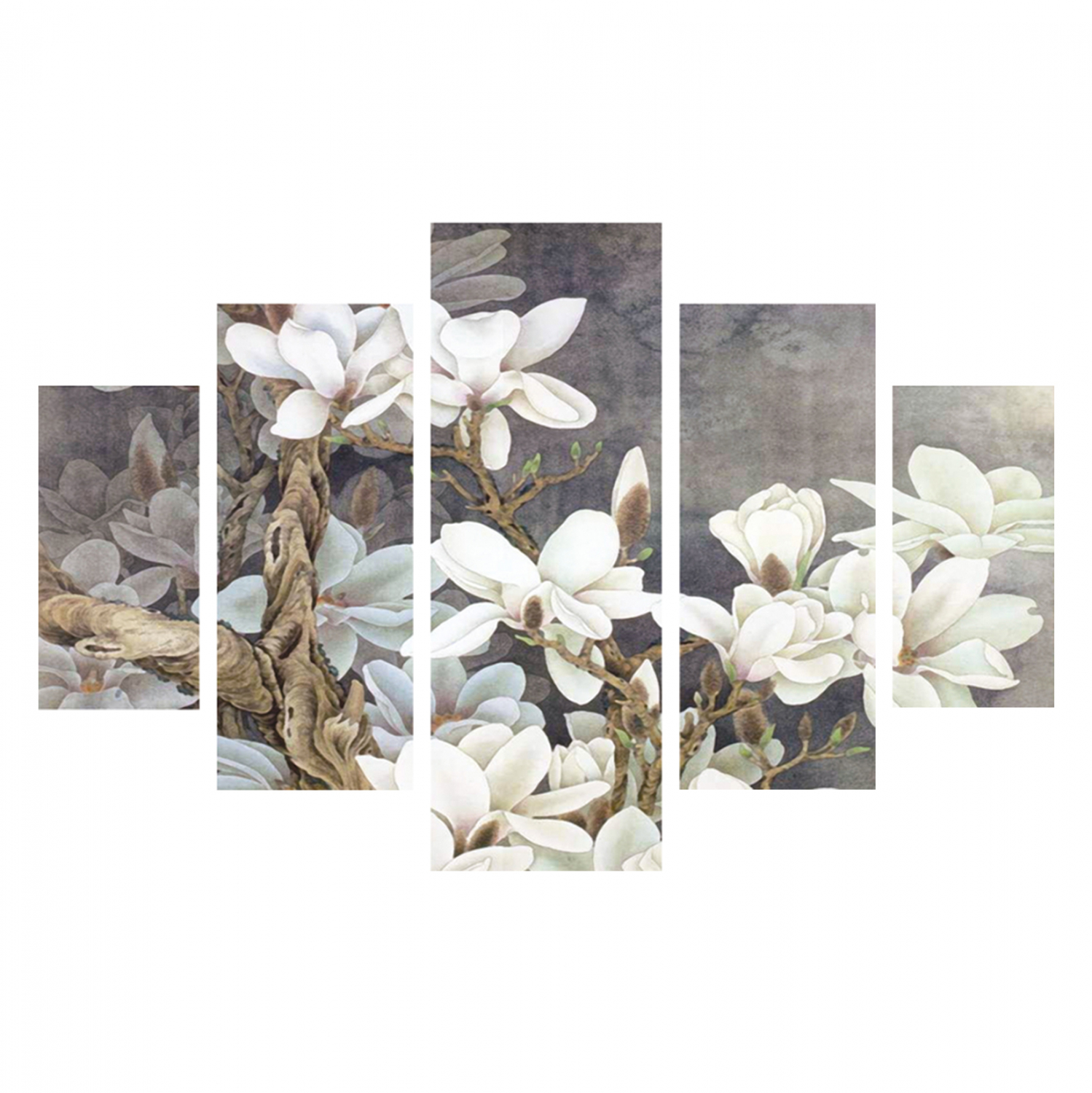 pentaptychos-pinakas-mdf-magnolia-kobus ΠΕΝΤΑΠΤΥΧΟΣ ΠΙΝΑΚΑΣ MDF MAGNOLIA KOBUS HM7207.01 82X56x0,3 εκ. - Image 1