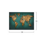 ΠΙΝΑΚΑΣ ΚΑΜΒΑΣ WORLD MAP HM7197.01 100X3X70 εκ. - Image 2