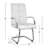 ΠΟΛΥΘΡΟΝΑ JACOB HM1045.12 ΛΕΥΚΟ PU ΜΕ ΒΑΣΗ ΧΡΩΜΙΟΥ 57Χ73,5Χ96 ΕΚ - Image 2