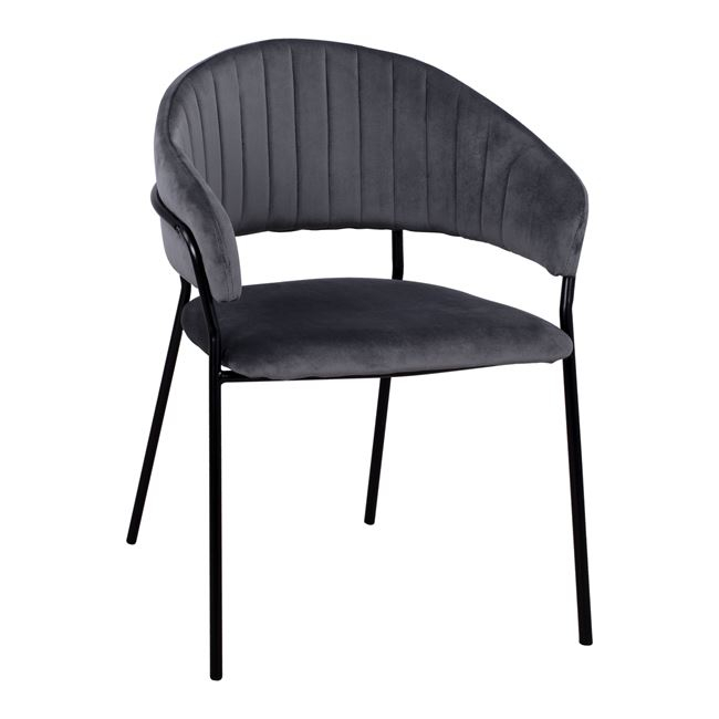polythronaki-theodore-hm852001-apo-beloy ΠΟΛΥΘΡΟΝΑΚΙ THEODORE HM8520.01 ΑΠΟ ΒΕΛΟΥΔΟ ΓΚΡΙ ΜΕ ΜΕΤΑΛΛΙΚΟ ΣΚΕΛΕΤΟ 55x50x82Υ εκ. - Image 1