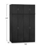 ΣΕΤ 4 ΤΜΧ ΝΤΟΥΠΑΛΑ 4ΦΥΛΛΗ ΜΕ ΠΑΤΑΡΙ ZEBRANO 160X42X241 HM11353.01 - Image 2