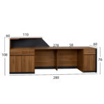 ΕΠΑΓΓΕΛΜΑΤΙΚΟ ΓΡΑΦΕΙΟ ΥΠΟΔΟΧΗΣ SUPREME HM2352 280x60x108Υ εκ. - Image 4