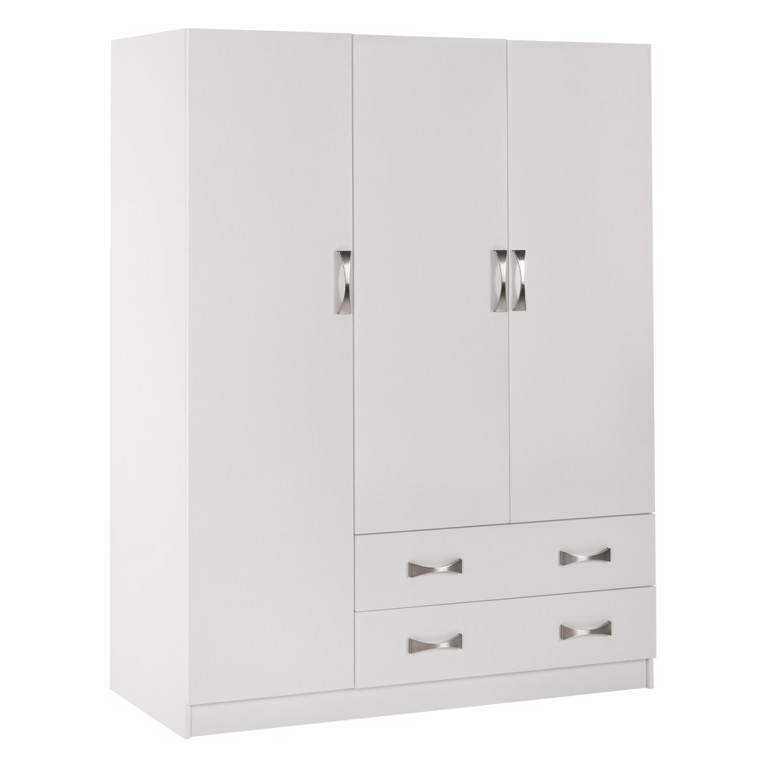 ntoylapa-3fylli-fb938405-me-dyo-syrtaria ΝΤΟΥΛΑΠΑ 3ΦΥΛΛΗ CARLY HM384.05 ΜΕ ΔΥΟ ΣΥΡΤΑΡΙΑ ΛΕΥΚΗ 150X55Χ180Υεκ. - Image 1