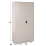 ΝΤΟΥΛΑΠΑ ΜΕΤΑΛΛΙΚΗ CLOD HM5961.11 2ΦΥΛΛΗ ΜΕ ΧΩΡΙΣΜΑ ΑΝΟΙΧΤΟ ΓΚΡΙ 90Χ40Χ180Yεκ. - Image 2