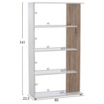 ΒΙΒΛΙΟΘΗΚΗ HARVEY HM8770 80X23X141 ΛΕΥΚΟ - Image 2