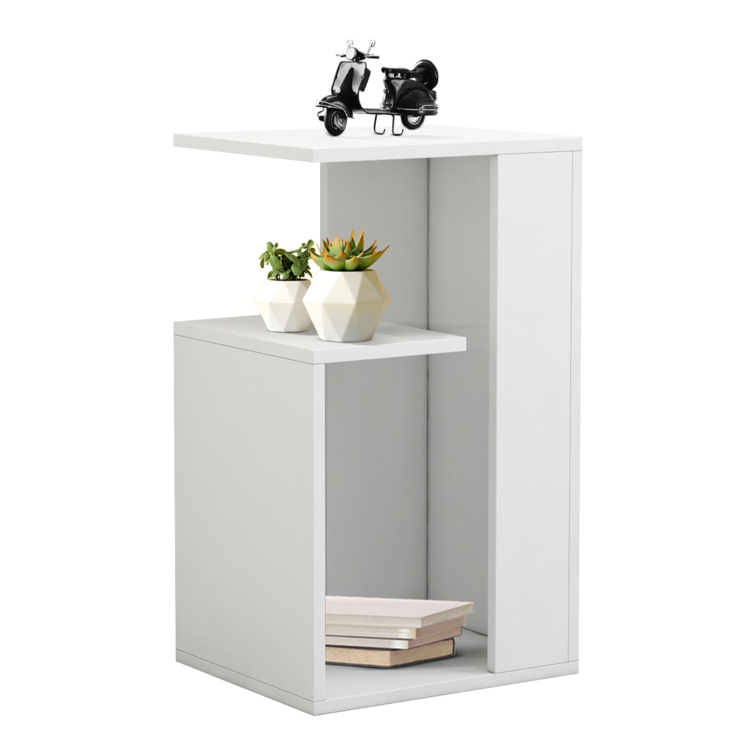 boithitiko-trapezi-melaminis-leyko-35x29 ΒΟΗΘΗΤΙΚΟ ΤΡΑΠΕΖΙ DAWN ΜΕΛΑΜΙΝΗΣ ΛΕΥΚΟ 35X29,5X60Yεκ.HM8880.11 - Image 1