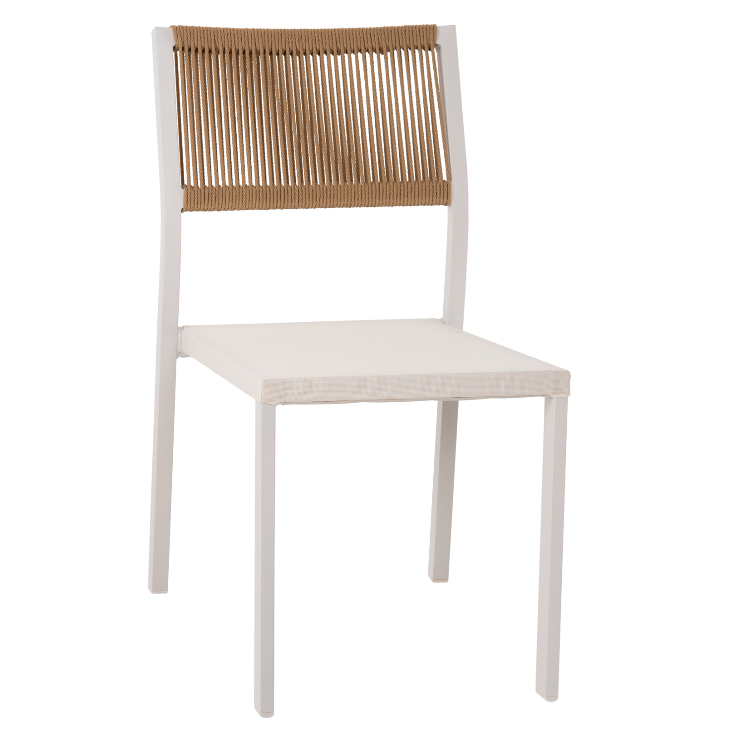 karekla-aloyminioy-leyki-mpez-rattan-tex ΚΑΡΕΚΛΑ ΑΛΟΥΜΙΝΙΟΥ ΛΕΥΚΗ ΜΠΕΖ RATTAN & TEXTLINE HM5921.02 46x55,5x83Yεκ. - Image 1