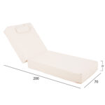 ΜΑΞΙΛΑΡΙ ΞΑΠΛΩΣΤΡΑΣ TEXTILENE SIFNOS ΜΠΕΖ HM11761.02 200(120+80)x70x20Yεκ. - Image 2