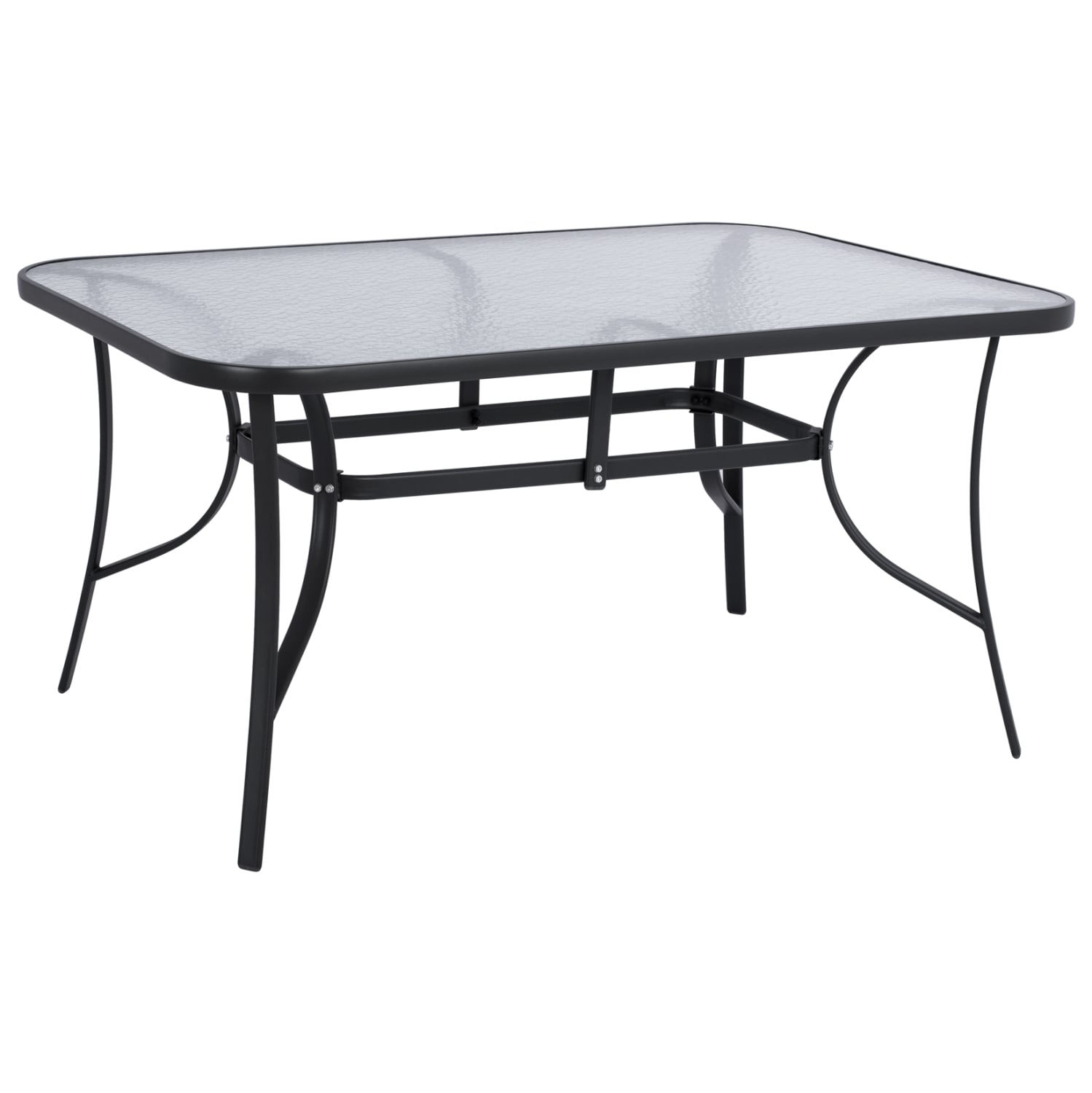 trapezi-bruno-150x90ch72yek-gkri-metalli ΤΡΑΠΕΖΙ BRUNO 150X90Χ72Υεκ. ΓΚΡΙ ΜΕΤΑΛΛΙΚΟ ΜΕ ΓΥΑΛΙΝΗ ΕΠΙΦΑΝΕΙΑ HM5145.01 - Image 1