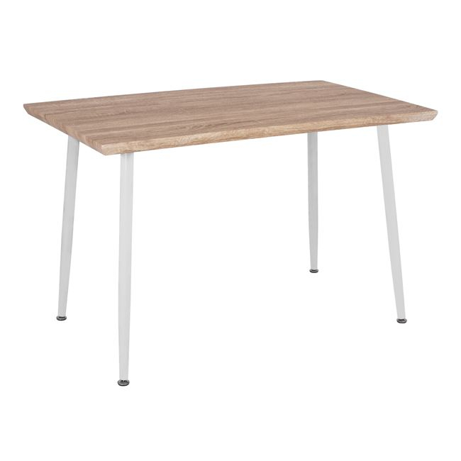 trapezi-trapezarias-120x70-sonama-me-ley ΤΡΑΠΕΖΙ ΤΡΑΠΕΖΑΡΙΑΣ PALOMA HM8334.02, 120X70X76,5- SONOMA, ΛΕΥΚΑ ΠΟΔΙΑ - Image 1