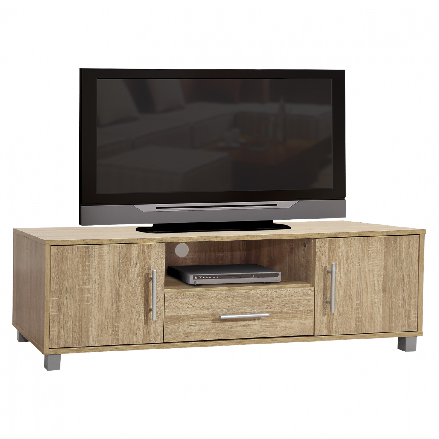 epiplo-tileorasis-melaminis-fb9220302-so ΕΠΙΠΛΟ ΤΗΛΕΟΡΑΣΗΣ ΜΕΛΑΜΙΝΗΣ MACIE HM2203.02 SONAMA 120x40x39Υ εκ. - Image 1