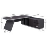 ΓΡΑΦΕΙΟ ΕΠΑΓΓΕΛΜΑΤΙΚΟ ΔΕΞΙΑ ΓΩΝΙΑ ROSEWOOD HM2084R 220X180X76Υ εκ. - Image 4