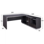 ΓΡΑΦΕΙΟ ΕΠΑΓΓΕΛΜΑΤΙΚΟ ΔΕΞΙΑ ΓΩΝΙΑ ROSEWOOD HM2112R 200X160X76Υ εκ. - Image 3