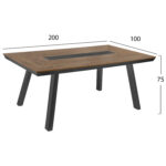 ΤΡΑΠΕΖΙ ΑΛΟΥΜΙΝΙΟΥ TABER ΜΕ POLYWOOD 200X100 ΓΚΡΙ HM5131.12 - Image 3