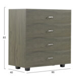 ΣΥΡΤΑΡΙΕΡΑ ΜΕΛΑΜΙΝΗΣ THORG ME 4 ΣΥΡΤΑΡΙΑ DARK OLIVE HM8996.05 80x40x83Υεκ. - Image 2