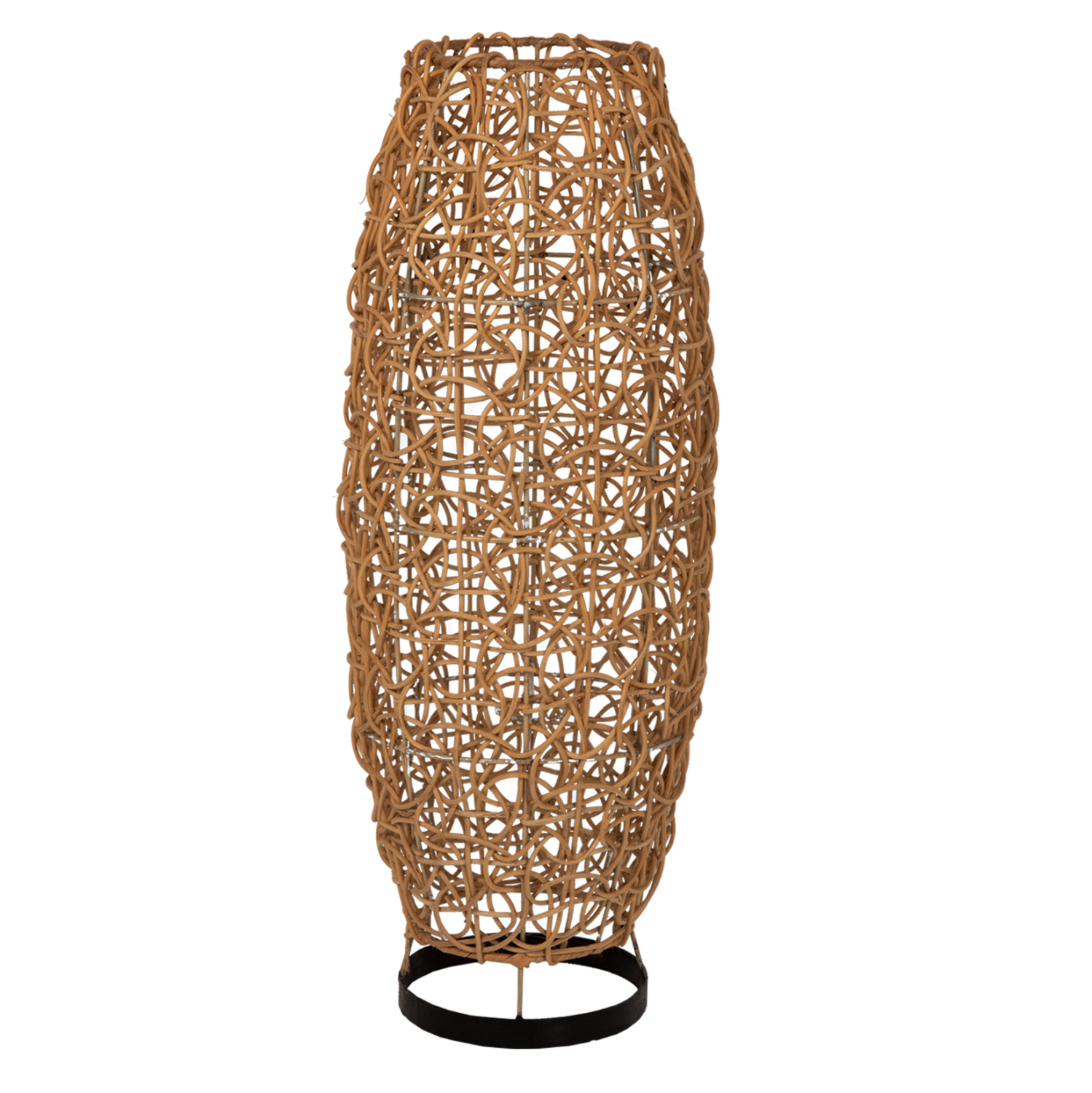 fotistiko-dapedoy-fb97877-rattan-se-fysi ΦΩΤΙΣΤΙΚΟ ΔΑΠΕΔΟΥ HM7877 RATTAN ΣΕ ΦΥΣΙΚΟ ΧΡΩΜΑ Φ24x62Yεκ. - Image 1