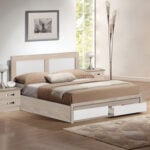 ΚΡΕΒΑΤΙ CAPRI HM665.06 ΜΕ 2 ΣΥΡΤΑΡΙΑ ΜΕΛΑΜΙΝΗ SONAMA-ΛΕΥΚΟ ΓΙΑ ΣΤΡΩΜΑ 120x200 εκ. - Image 2
