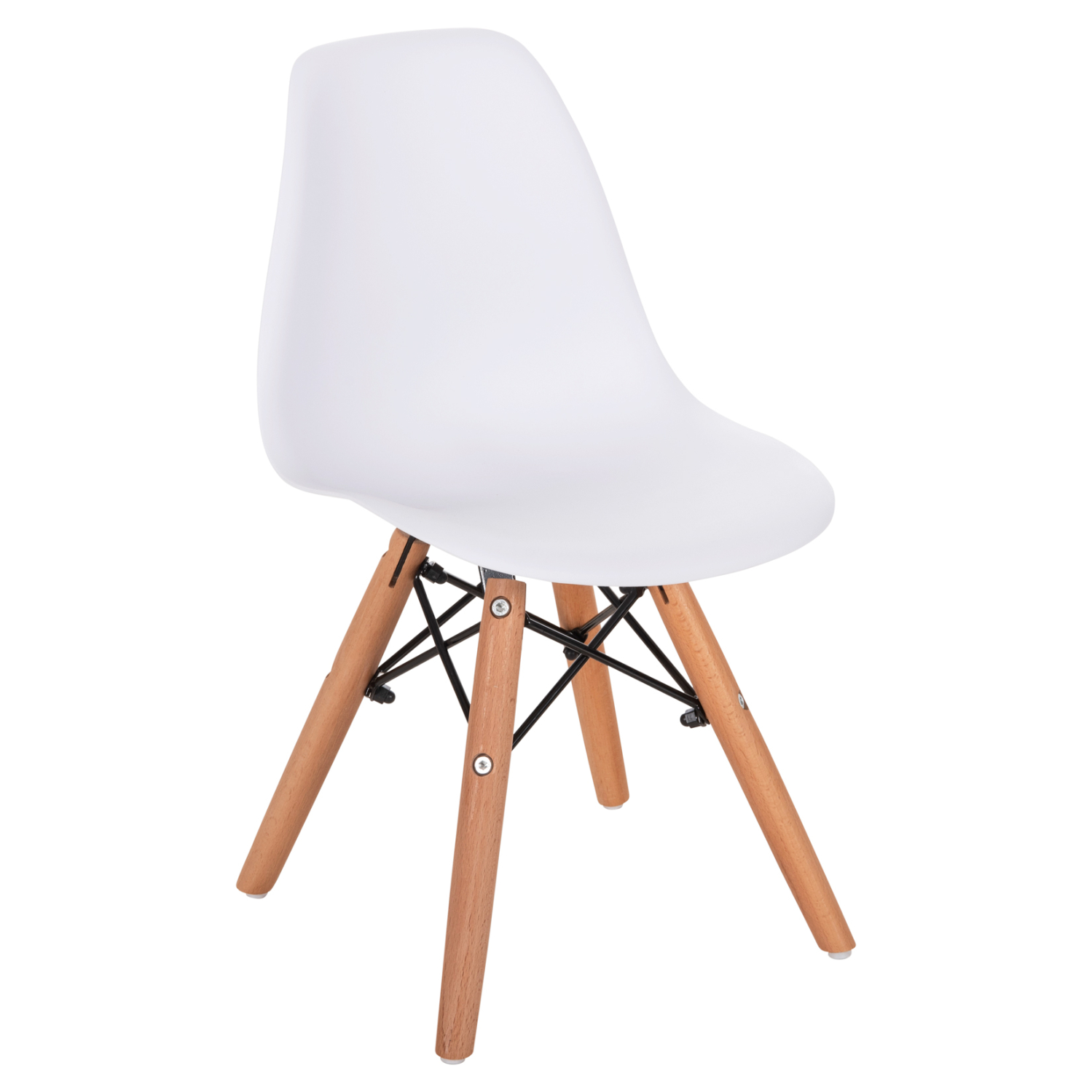 karekla-kid-fb9845301-xylina-podia-k-kat ΚΑΡΕΚΛΑ TWIST KID HM8453.01 ΞΥΛΙΝΑ ΠΟΔΙΑ Κ ΚΑΘΙΣΜΑ PP ΛΕΥΚΟ 31x34x55.5Υεκ - Image 1