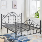 ΚΡΕΒΑΤΙ ΜΕΤΑΛΛΙΚΟ MADEN 150x200 εκ. ΜΑΥΡΟ ΧΡΩΜΑ HM576.01 - Image 4