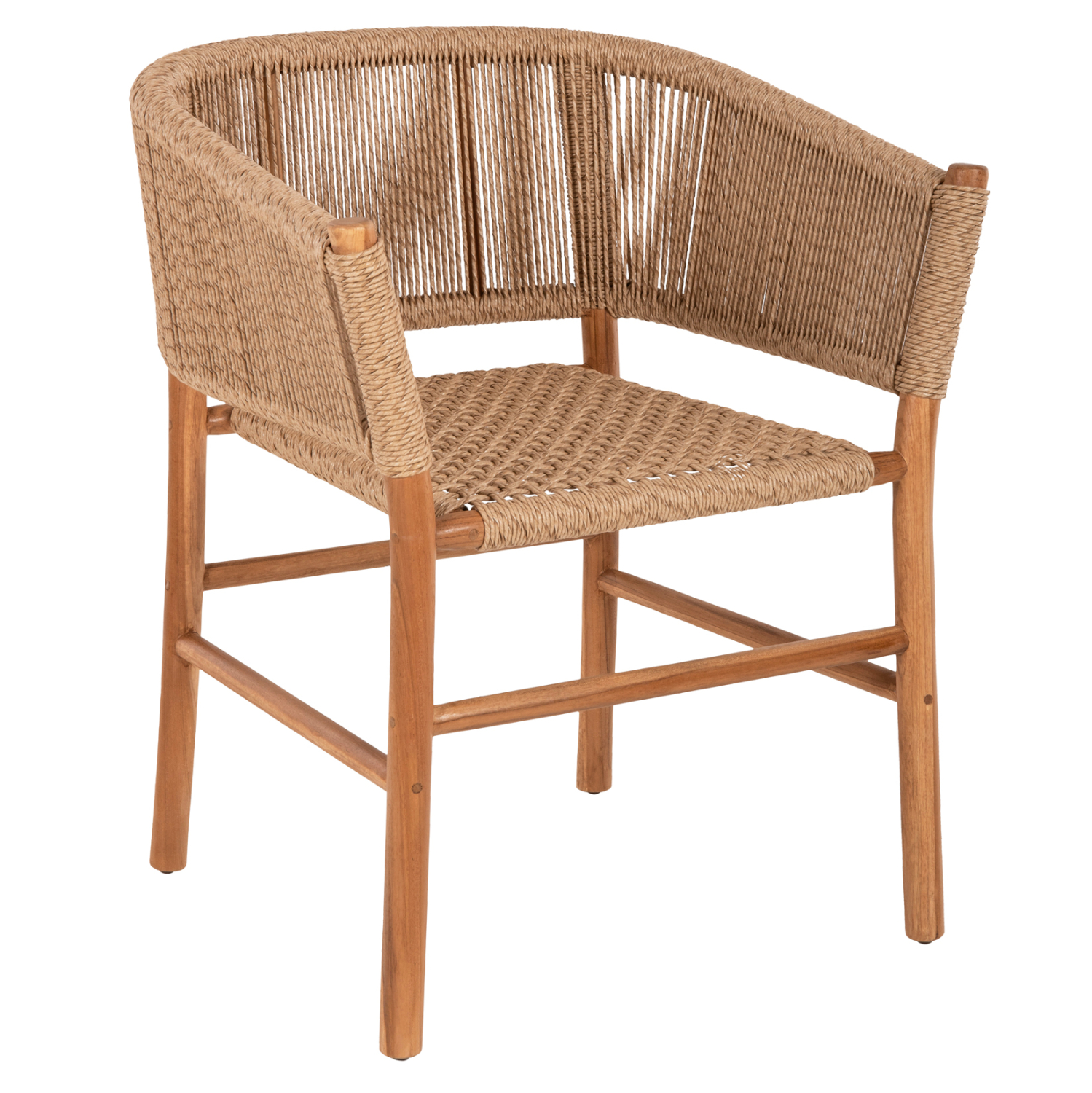 polythrona-esot-choroy-fb99822-xylo-teak ΠΟΛΥΘΡΟΝΑ ΕΣΩΤ. ΧΩΡΟΥ IRVINE HM9822 ΞΥΛΟ ΤΕΑΚ-ΣΥΝΘΕΤΙΚΟ ΣΧΟΙΝΙ ΦΥΣΙΚΟ 56x62x75Υ εκ. - Image 1