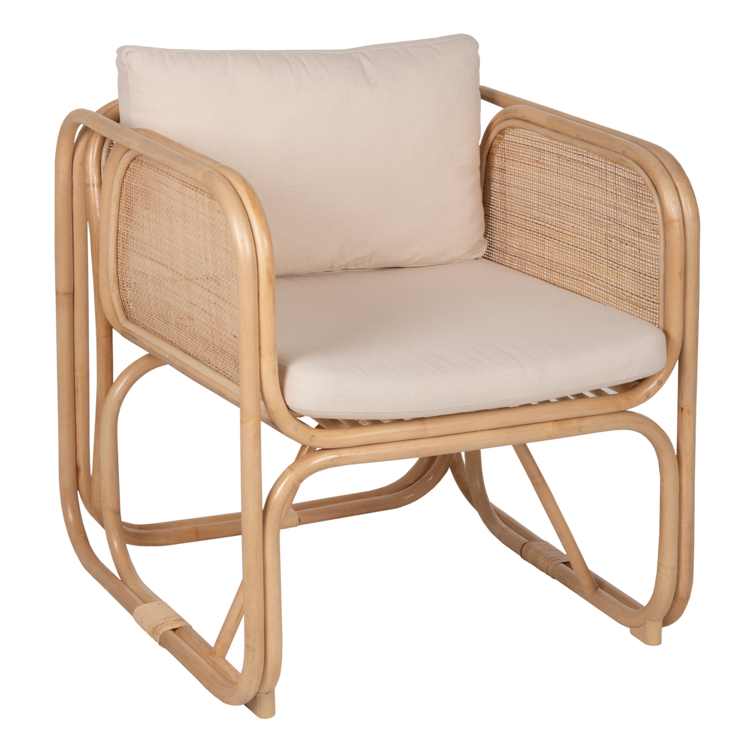 polythrona-fb99816-rattan-se-fysiko-chro ΠΟΛΥΘΡΟΝΑ WENDY HM9816 RATTAN ΣΕ ΦΥΣΙΚΟ ΧΡΩΜΑ-ΛΕΥΚΑ ΜΑΞΙΛΑΡΙΑ 73x72x84Yεκ. - Image 1