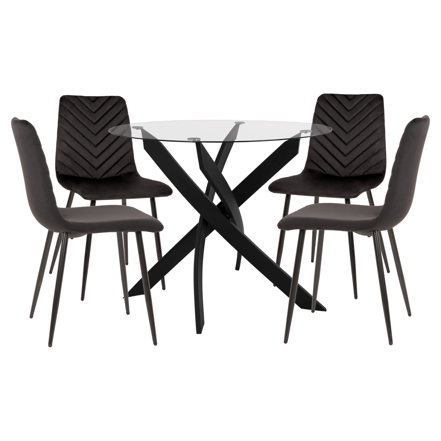 set-trapezarias-eschoroy-5tmch-fb911073- ΣΕΤ ΤΡΑΠΕΖΑΡΙΑΣ ΕΣ.ΧΩΡΟΥ 5ΤΜΧ JAFARU HM11073 ΜΕΤΑΛΛΟ--ΒΕΛΟΥΔΟ ΣΕ ΜΑΥΡΟ - Image 1