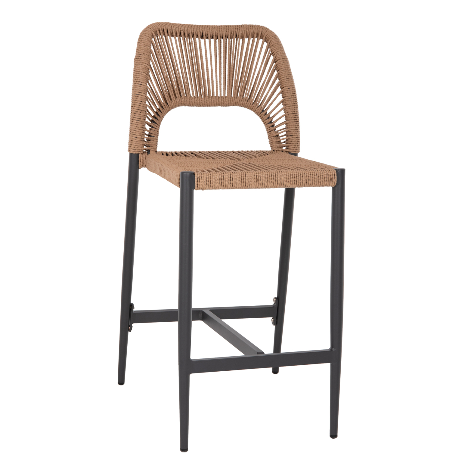 skampo-aloyminioy-me-rattan-mesaioy-ypso ΣΚΑΜΠΟ ΜΠΑΡ ΜΕΣ.ΥΨΟΥΣ NOJO HM5920.02 ΑΝΘΡΑΚΙ ΑΛΟΥΜΙΝΙΟ--ΜΠΕΖ ΣΥΝΘ.RATTAN 40x55.5x99Yεκ - Image 1