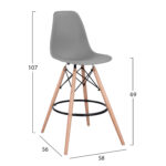 ΣΚΑΜΠΟ ΜΠΑΡ RENATA HM0173.10 ΓΚΡΙ 58x56x107Υ εκ. - Image 4