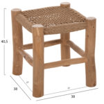 ΣΚΑΜΠΟ LONDER HM5987 ΞΥΛΟ ΤΕΑΚ ΚΑΙ ΣΥΝΘΕΤΙΚΟ RATTAN ΣΕ ΦΥΣΙΚΟ 38x38x40,5Υεκ. - Image 2