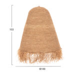 ΦΩΤΙΣΤΙΚΟ ΟΡΟΦΗΣ ΚΡΕΜΑΣΤΟ HM4030 RATTAN ΣΕ ΦΥΣΙΚΟ Φ100x100-103Υεκ. - Image 2