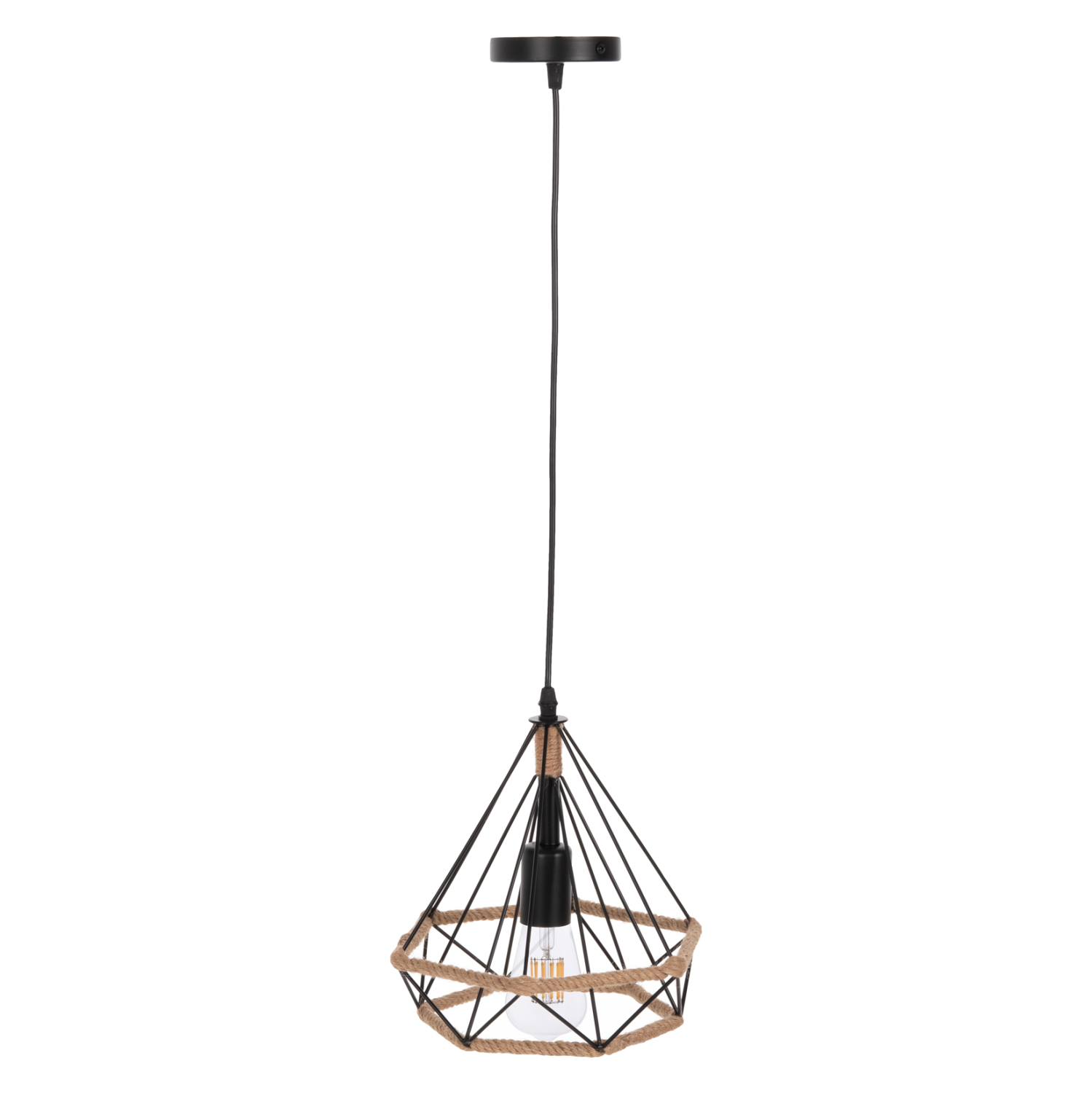 fotistiko-orofis-kremasto-fb94061-mayro- ΦΩΤΙΣΤΙΚΟ ΟΡΟΦΗΣ ΚΡΕΜΑΣΤΟ HM4061 ΜΑΥΡΟ ΜΕΤΑΛΛΟ-ΣΧΟΙΝΙ 24,5x21,5x125Υεκ. - Image 1