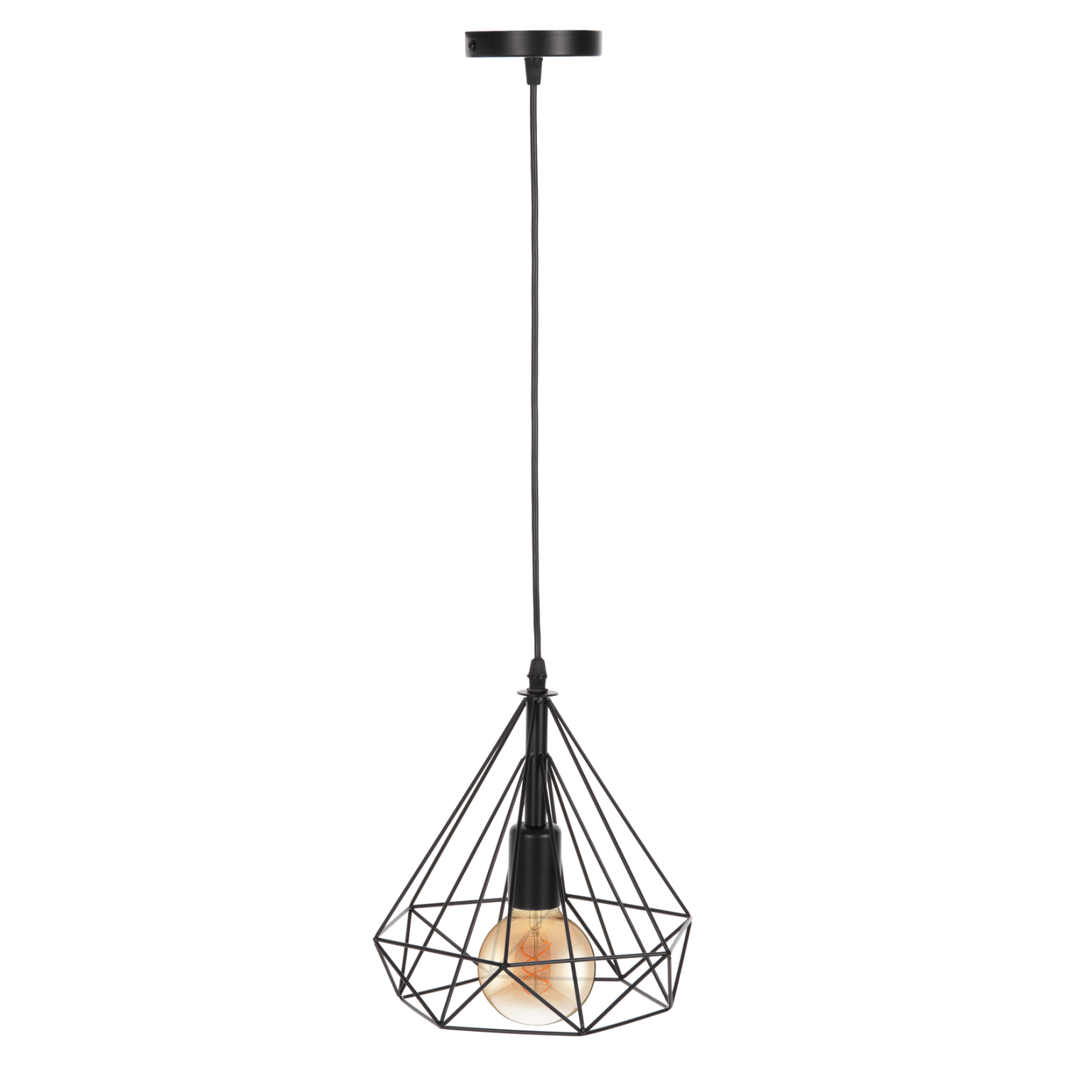 fotistiko-orofis-kremasto-fb94063-mayro- ΦΩΤΙΣΤΙΚΟ ΟΡΟΦΗΣ ΚΡΕΜΑΣΤΟ HM4063 ΜΑΥΡΟ ΜΕΤΑΛΛΙΚΟ ΚΑΠΕΛΟ 25x22x123Υεκ. - Image 1