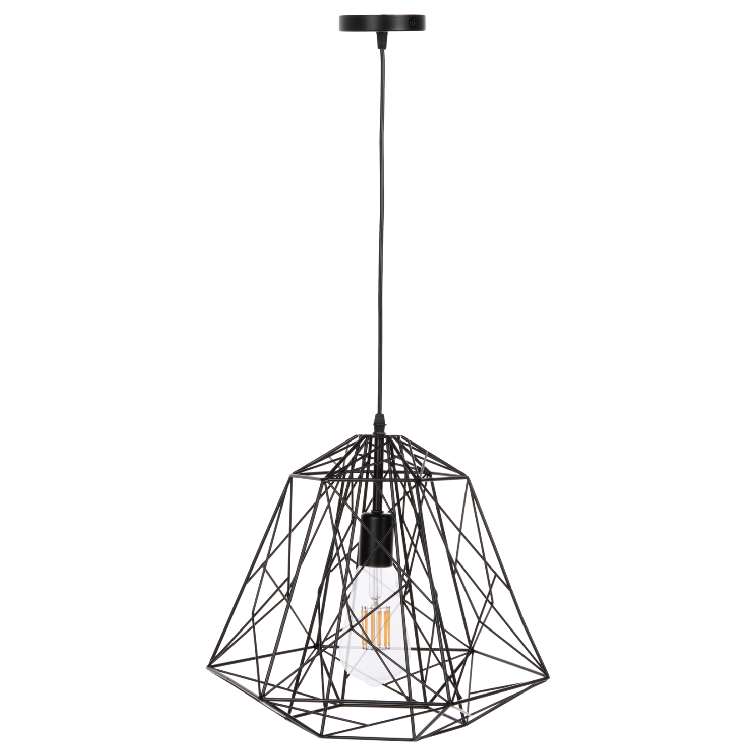 fotistiko-orofis-kremasto-fb94066-mayro- ΦΩΤΙΣΤΙΚΟ ΟΡΟΦΗΣ ΚΡΕΜΑΣΤΟ HM4066 ΜΑΥΡΟ ΜΕΤΑΛΛΙΚΟ ΚΑΠΕΛΟ 39x34x130Υεκ. - Image 1