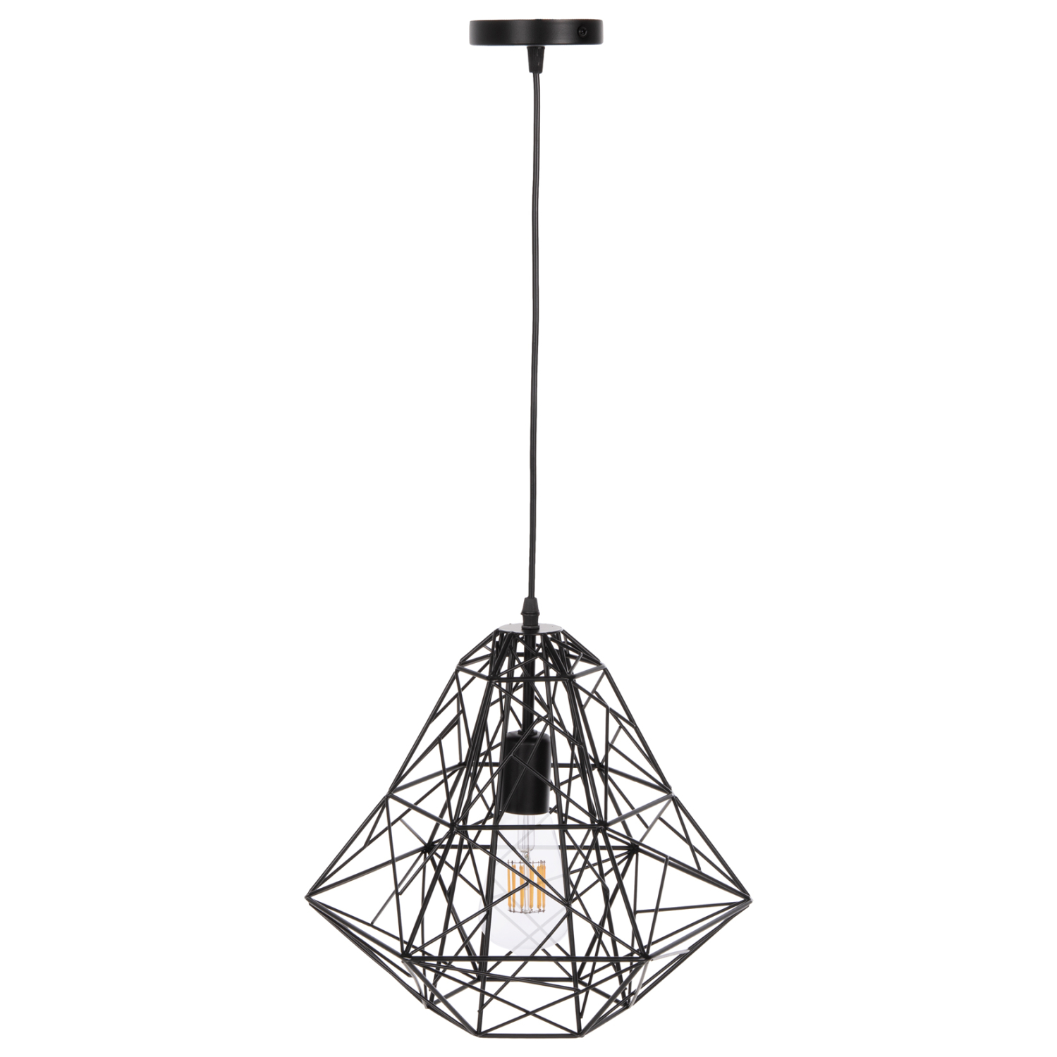 fotistiko-orofis-kremasto-fb94067-mayro- ΦΩΤΙΣΤΙΚΟ ΟΡΟΦΗΣ ΚΡΕΜΑΣΤΟ HM4067 ΜΑΥΡΟ ΜΕΤΑΛΛΙΚΟ ΔΙΚΤΥΩΤΟ ΚΑΠΕΛΟ 36x30x130Υεκ. - Image 1