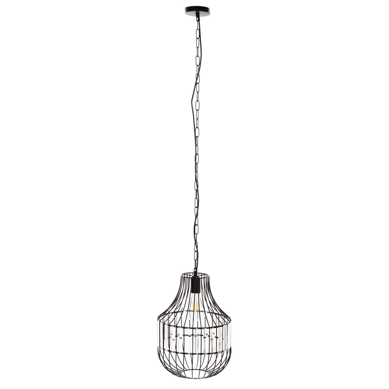 fotistiko-orofis-kremasto-fb94093-metall ΦΩΤΙΣΤΙΚΟ ΟΡΟΦΗΣ ΚΡΕΜΑΣΤΟ HM4093 ΜΕΤΑΛΛΙΚΟ ΜΑΥΡΟ ΚΑΙ ΓΥΑΛΙ Φ29x38-137Yεκ. - Image 1