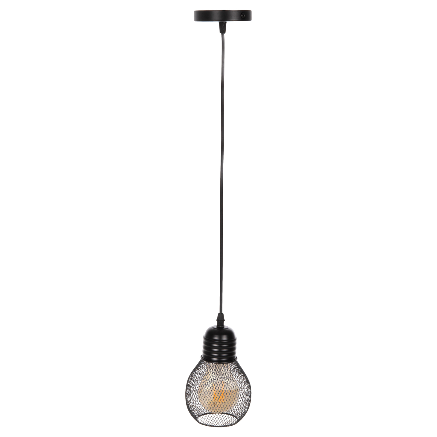 fotistiko-orofis-kremasto-fb94171-mayro- ΦΩΤΙΣΤΙΚΟ ΟΡΟΦΗΣ ΚΡΕΜΑΣΤΟ HM4171 ΜΑΥΡΟ ΜΕΤΑΛΛΙΚΟ ΔΙΚΤΥΩΤΟ ΚΑΠΕΛΟ Φ13x125Yεκ. - Image 1