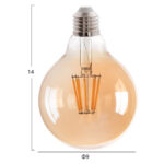ΛΑΜΠΤΗΡΑΣ GLOBO LED FILAMENT 8W E27 2700K ΧΡΥΣΟ DIMMABLE HM4050.02 - Image 2