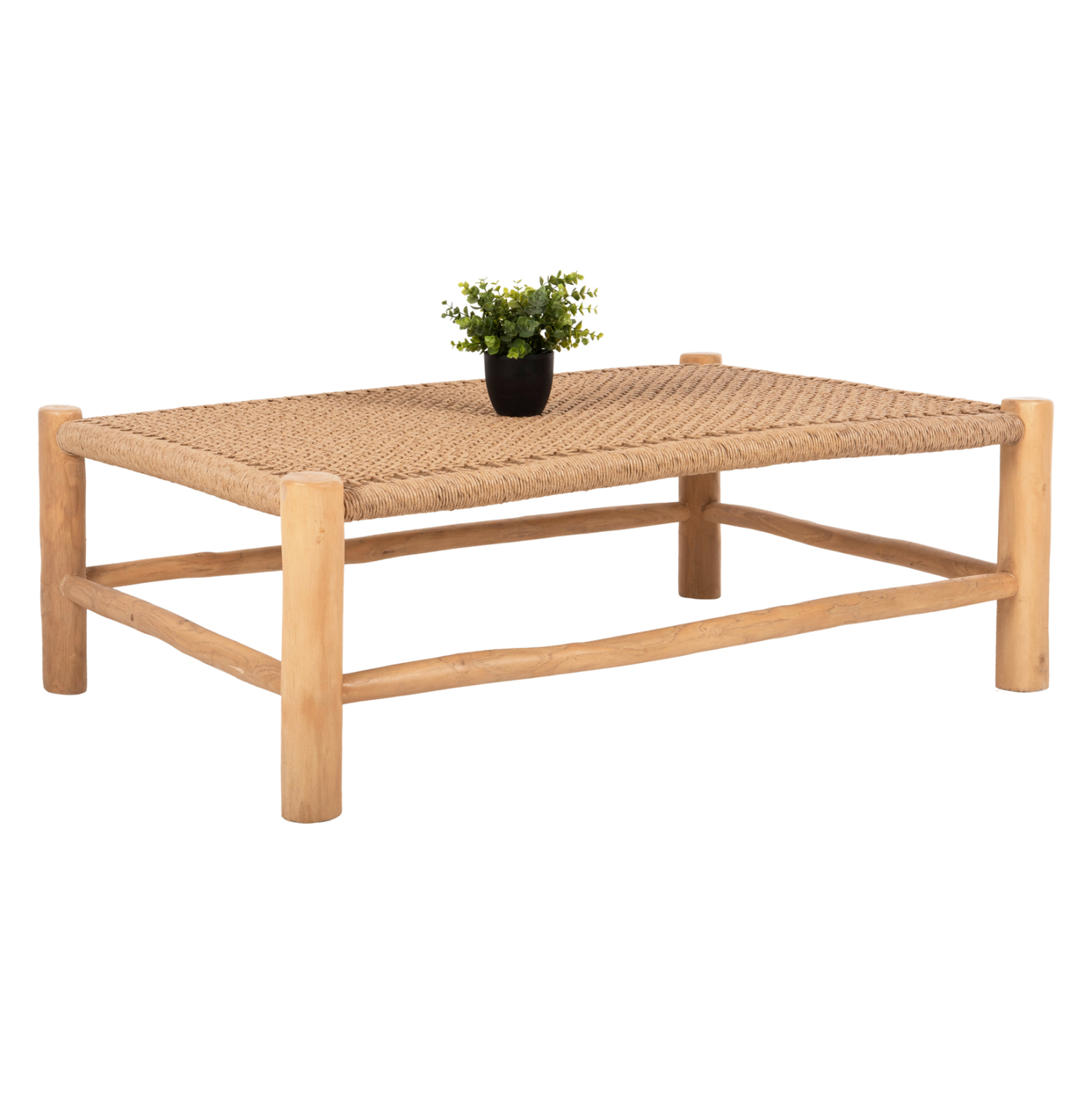 trapezi-salonioy-fb95985-xylo-teak-synth ΤΡΑΠΕΖΙ ΣΑΛΟΝΙΟΥ LONDER HM5985 ΞΥΛΟ ΤΕΑΚ- ΣΥΝΘΕΤΙΚΟ RATTAN-ΦΥΣΙΚΟ 119x79,5x41Yεκ. - Image 1